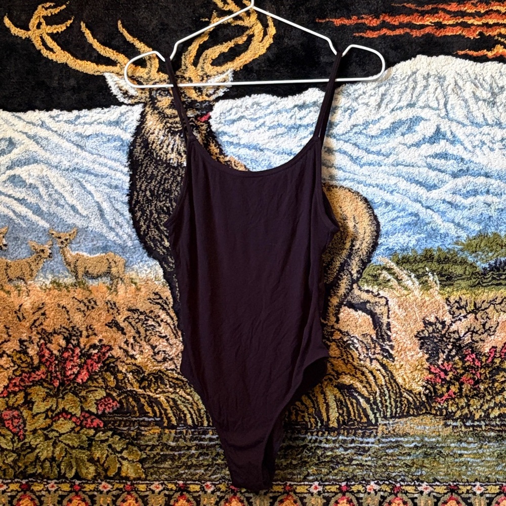 Honeydew Black Low Back Bodysuit